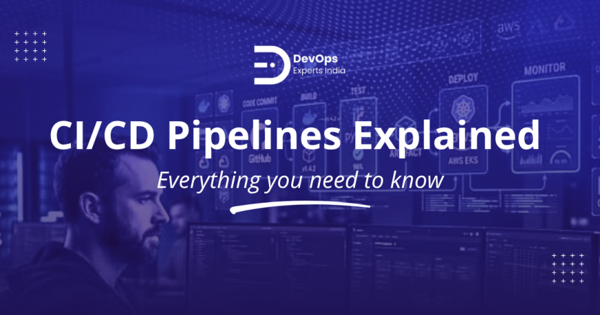 CI/CD Pipelines explained diagram showing workflow from code to deployment flow