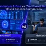 Autonomous AIOps vs. Traditional DevOps cost, speed, and timeline comparison for businesses